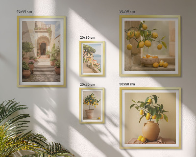 Tableau de décoration murale Décorations d'agrumes élégantes