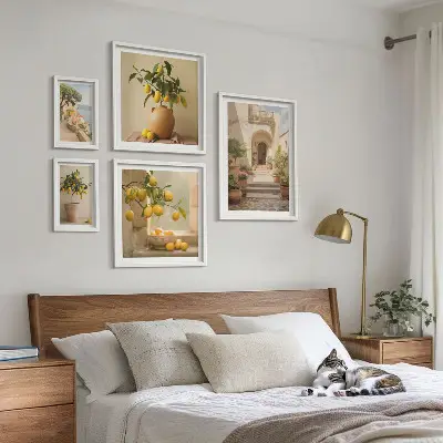 Tableau de décoration murale motifs d'agrumes élégants
