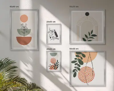 Tableau de décoration murale motif végétal élégant
