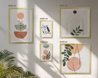 Tableau de décoration murale motif végétal élégant