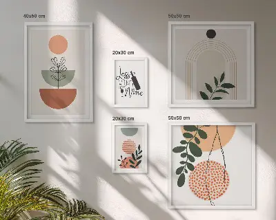 Tableau de décoration murale motif végétal élégant