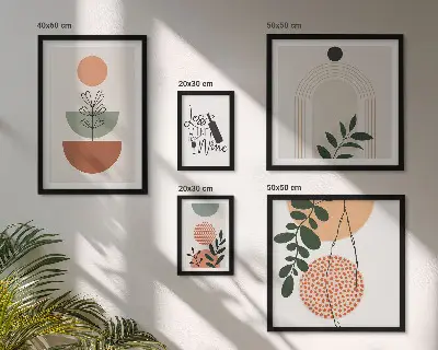 Tableau de décoration murale motif végétal élégant