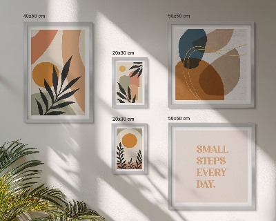 Lot de tableaux encadrés Graphismes végétaux abstraits et stylés
