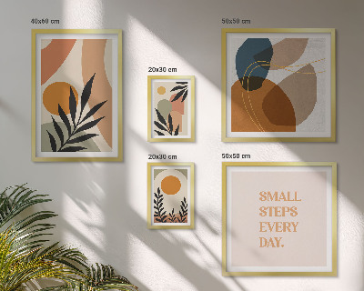 Lot de tableaux encadrés Graphismes végétaux abstraits et stylés