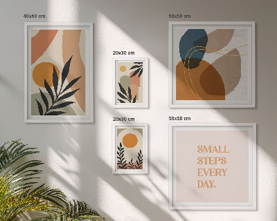 Lot de tableaux encadrés Graphismes végétaux abstraits et stylés