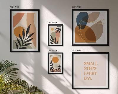 Lot de tableaux encadrés Graphismes végétaux abstraits et stylés