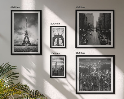Tableau de décoration murale Icônes architecturales en noir et blanc