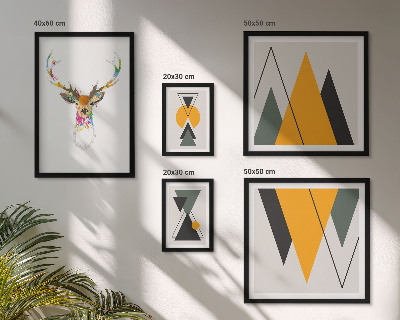 Ensemble de 5 tableaux Motifs colorés de style bohème