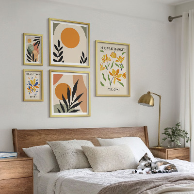 Tableau de décoration murale Fleurs abstraites style bohème