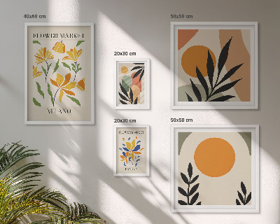Tableau de décoration murale Fleurs abstraites style bohème