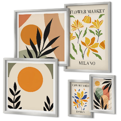 Tableau de décoration murale Fleurs abstraites style bohème