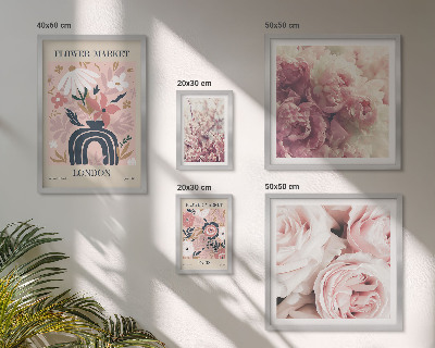 Ensemble de 5 tableaux Décorations florales bohèmes