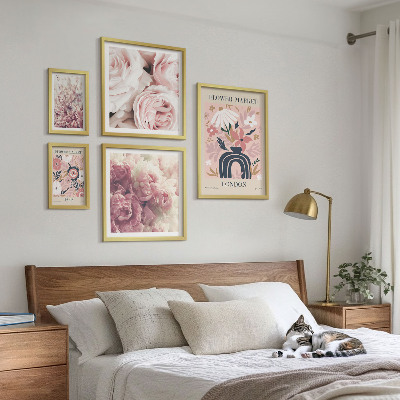 Ensemble de 5 tableaux Décorations florales bohèmes