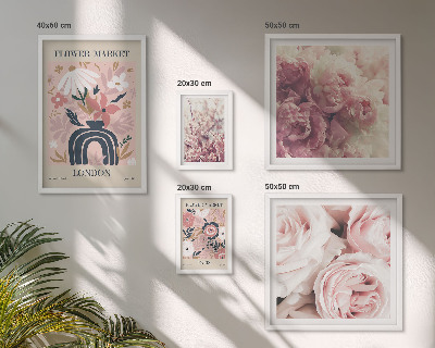 Ensemble de 5 tableaux Décorations florales bohèmes