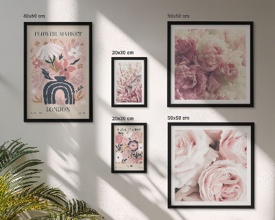 Ensemble de 5 tableaux Décorations florales bohèmes