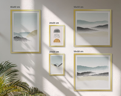 Ensemble de 5 tableaux Paysages naturels abstraits