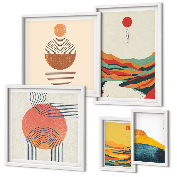 Tableau de décoration murale Paysages géométriques abstraits