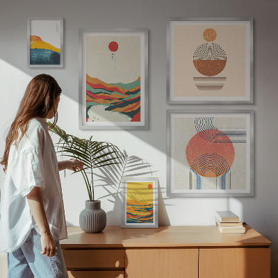 Tableau de décoration murale Paysages géométriques abstraits