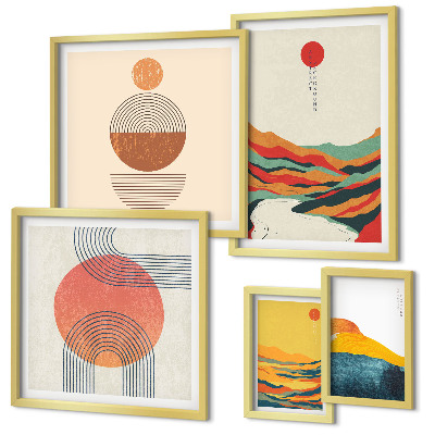 Tableau de décoration murale Paysages géométriques abstraits
