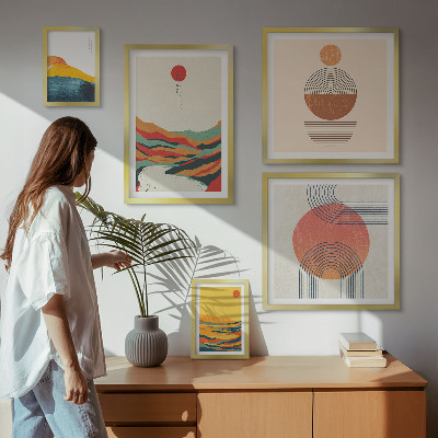 Tableau de décoration murale Paysages géométriques abstraits