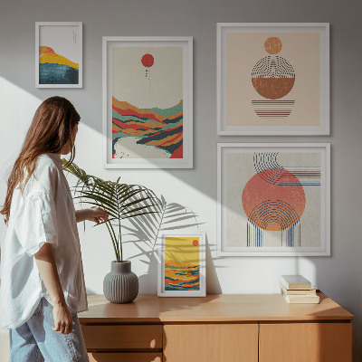 Tableau de décoration murale Paysages géométriques abstraits