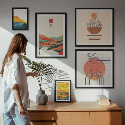 Tableau de décoration murale Paysages géométriques abstraits