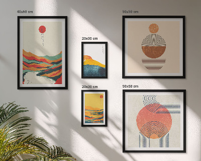 Tableau de décoration murale Paysages géométriques abstraits