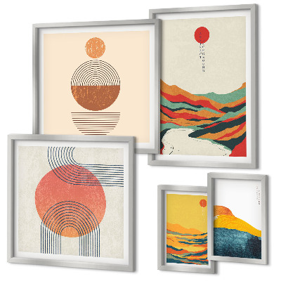 Tableau de décoration murale Paysages géométriques abstraits