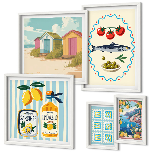 Tableau de décoration murale Saveurs de la cuisine méditerranéenne