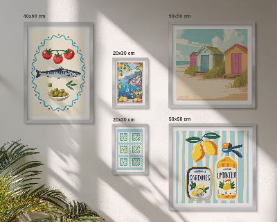 Tableau de décoration murale Saveurs de la cuisine méditerranéenne