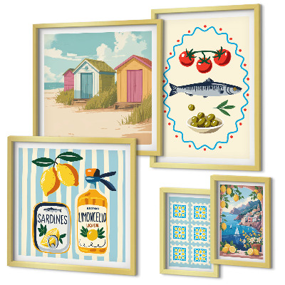 Tableau de décoration murale Saveurs de la cuisine méditerranéenne