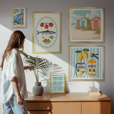 Tableau de décoration murale Saveurs de la cuisine méditerranéenne