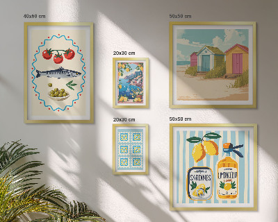 Tableau de décoration murale Saveurs de la cuisine méditerranéenne