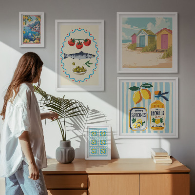 Tableau de décoration murale Saveurs de la cuisine méditerranéenne