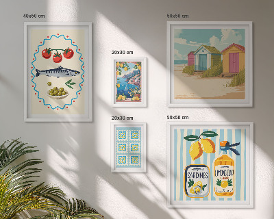 Tableau de décoration murale Saveurs de la cuisine méditerranéenne