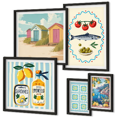 Tableau de décoration murale Saveurs de la cuisine méditerranéenne