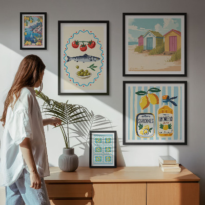 Tableau de décoration murale Saveurs de la cuisine méditerranéenne