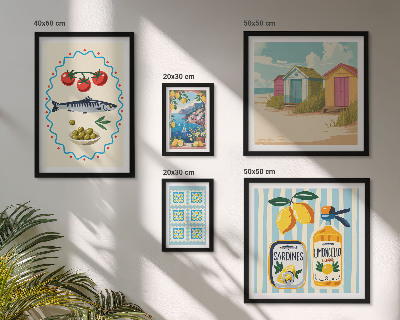 Tableau de décoration murale Saveurs de la cuisine méditerranéenne