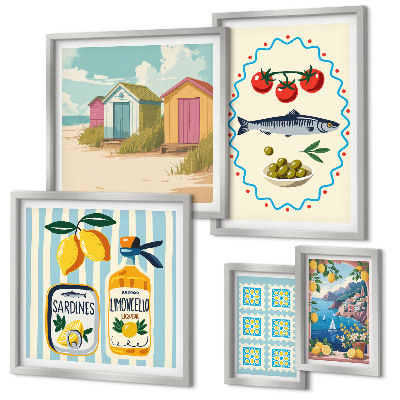 Tableau de décoration murale Saveurs de la cuisine méditerranéenne