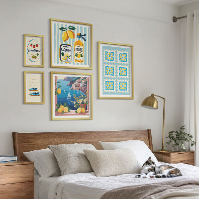 Lot de tableaux encadrés Goût de la cuisine italienne