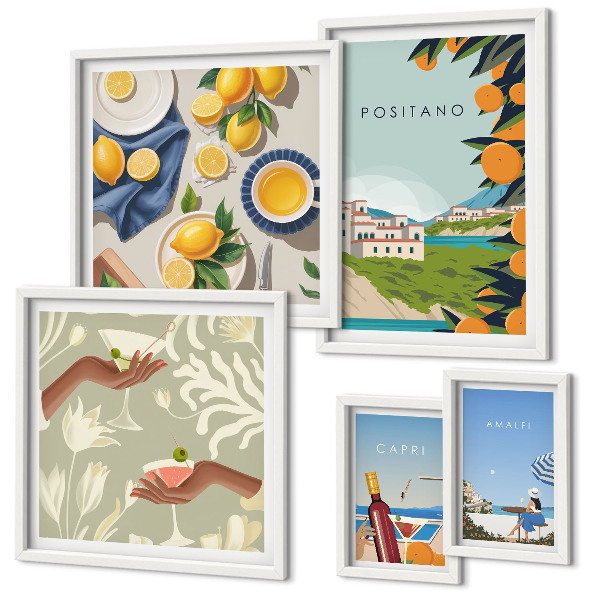 Tableau de décoration murale Vacances en Italie à Amalfi et Capri