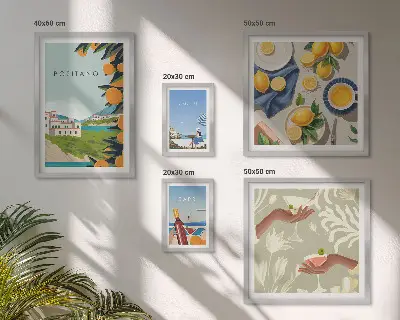 Tableau de décoration murale représentant des vacances en Italie à Amalfi et Capri