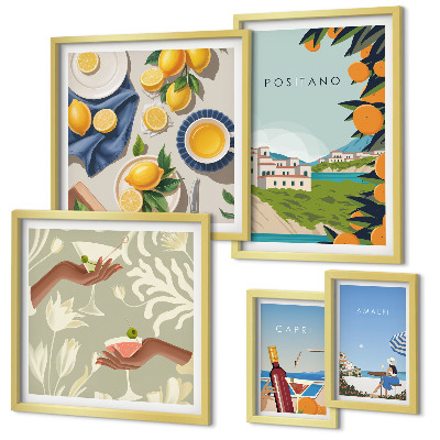 Tableau de décoration murale Vacances en Italie à Amalfi et Capri
