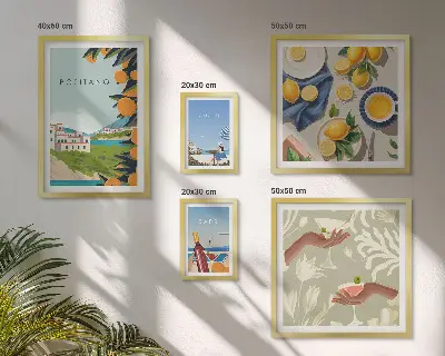 Tableau de décoration murale représentant des vacances en Italie à Amalfi et Capri