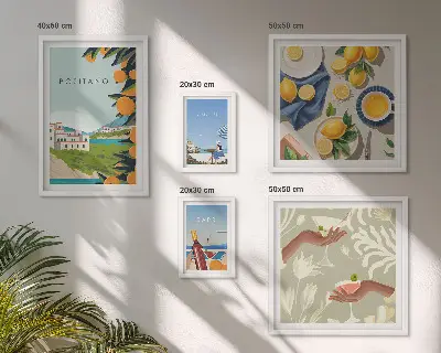 Tableau de décoration murale représentant des vacances en Italie à Amalfi et Capri