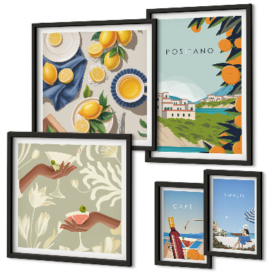 Tableau de décoration murale Vacances en Italie à Amalfi et Capri