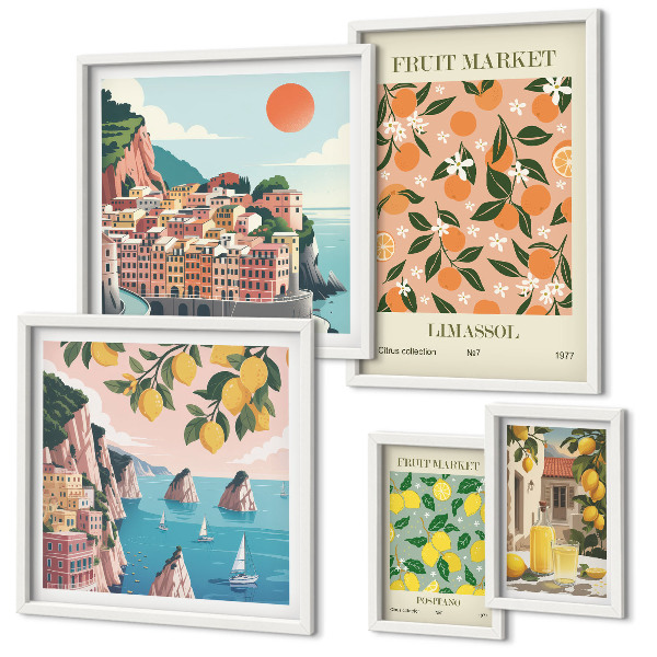 Tableau de décoration murale Marchés de fruits en bord de mer