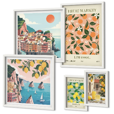 Tableau de décoration murale Marchés de fruits en bord de mer