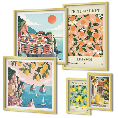 Tableau de décoration murale Marchés de fruits en bord de mer