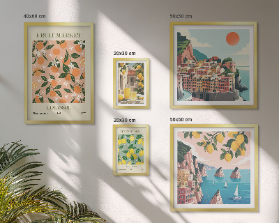 Tableau de décoration murale Marchés de fruits en bord de mer